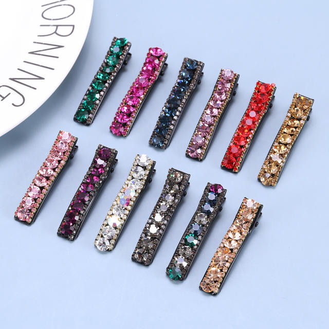 Hot sale color crystal diamond hair clips