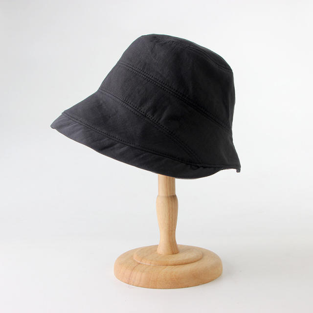 Korean fashion casual plain color bucket hat