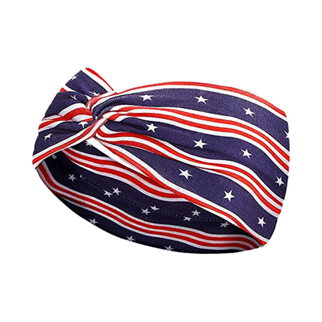 Popular American flag turban headband sport headband