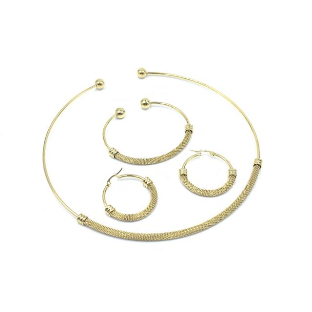 Occident fashion stainless steel choker set