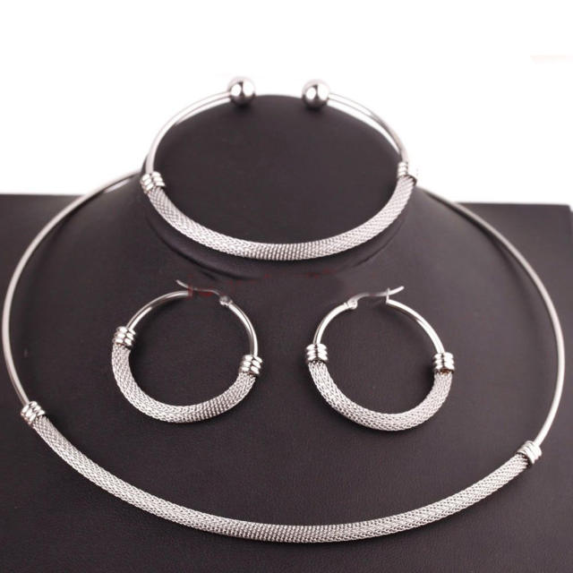 Occident fashion stainless steel choker set