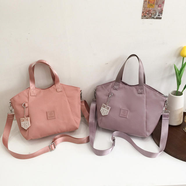 Summer design plain color nylon tote bag