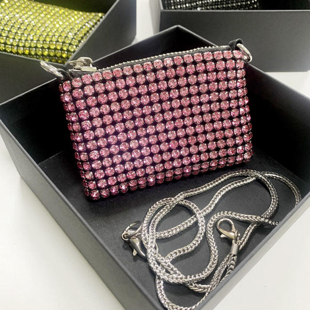 Luxury colorful rhinestone diamond mini bag