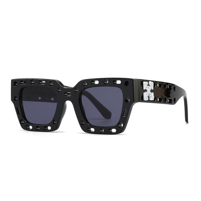 INS design hollow out frame personality sunglasses