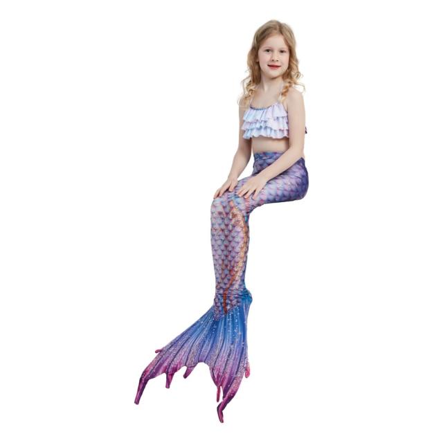 3pcs set cute Mermaid design swimsuit set for kids