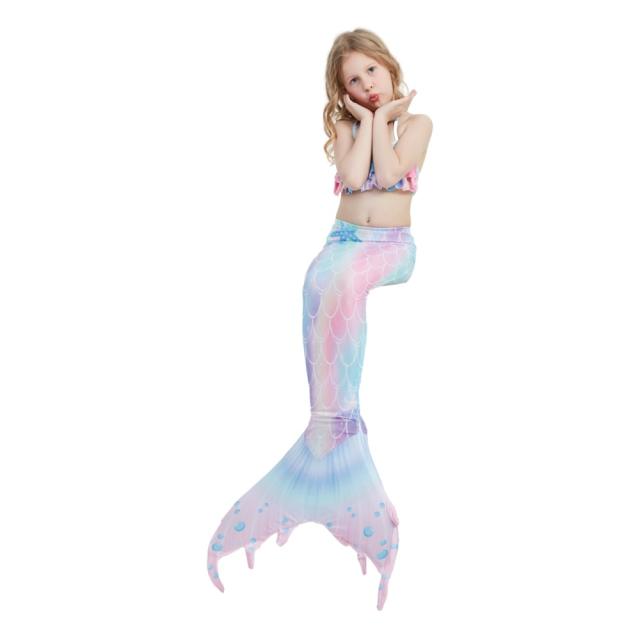 3pcs set cute Mermaid design swimsuit set for kids