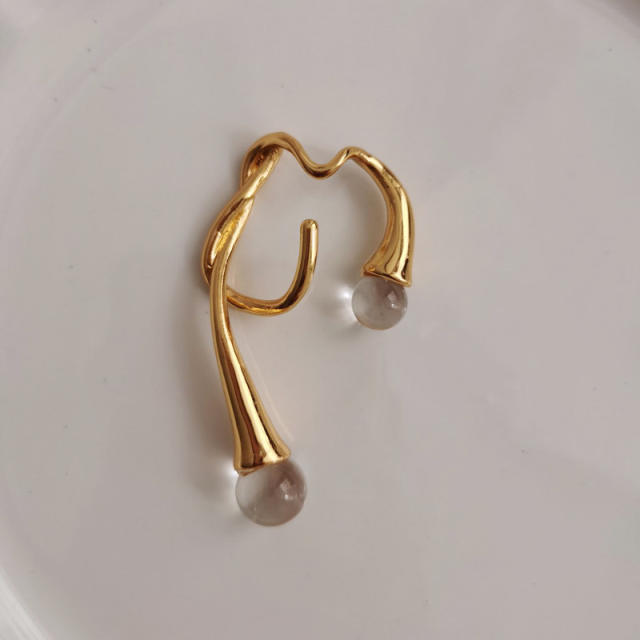 INS personality gold plated copper pearl ear cuff ear wrap(1pcs price)