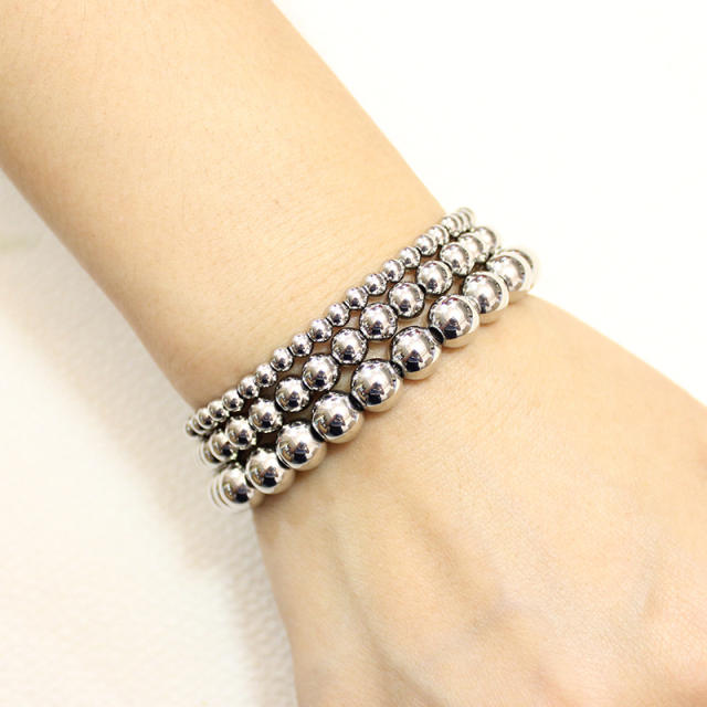 303 Stainless steel ball bead elastic bracelet