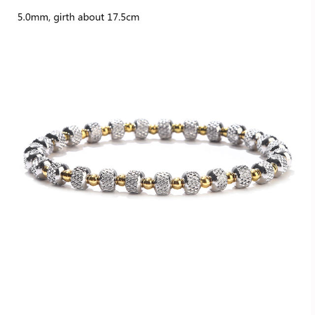 Occident fashion stainless steel bead bracelet