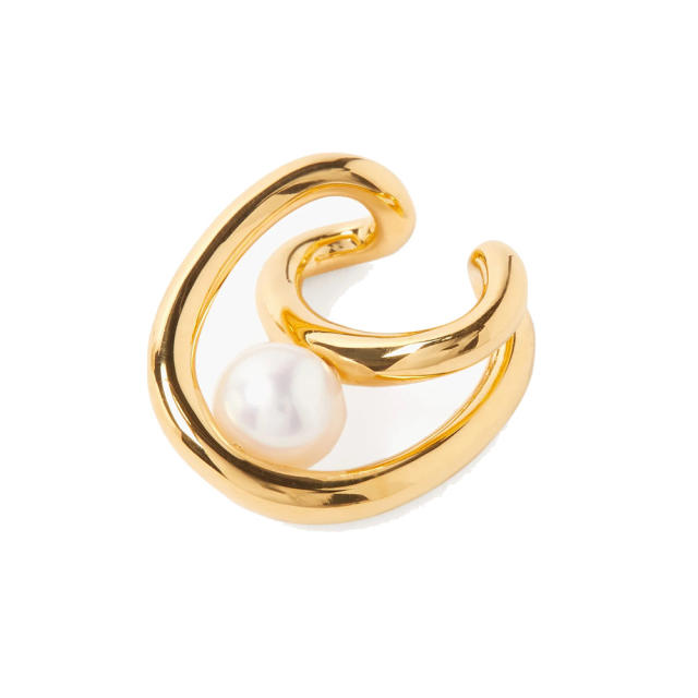 Occident fashion pearl bead gold plated ear cuff(1pcs price)