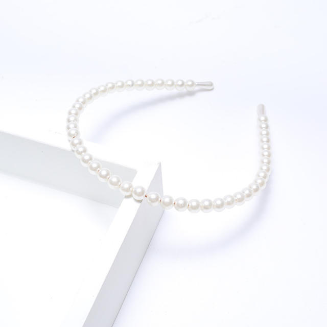 Korean fashion pearl bead headband