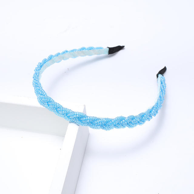 Hot sale korean fashion color bead braid headband