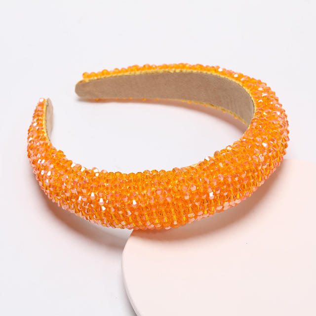 Spring summer ins trend candy color beaded padded headband