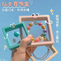Candy color multi size PE clear jewelry display box