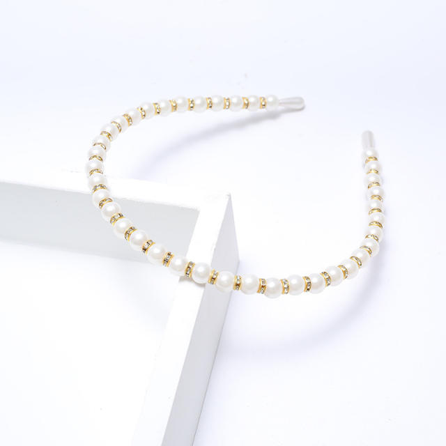 Korean fashion pearl bead headband