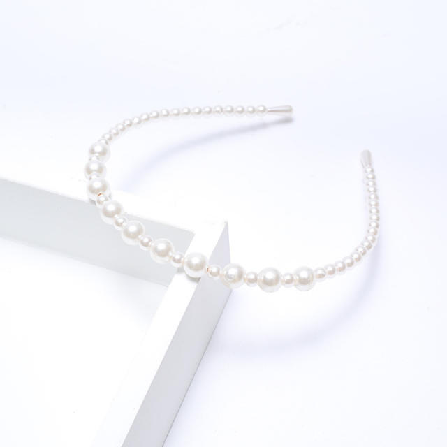Korean fashion pearl bead headband