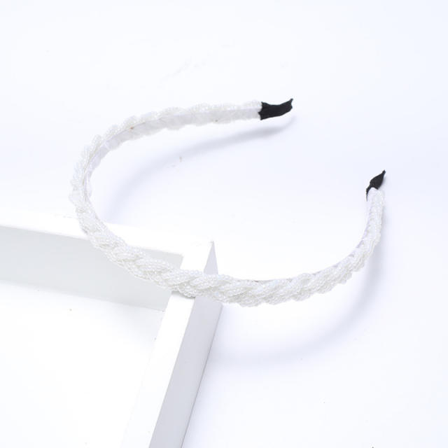 Hot sale korean fashion color bead braid headband