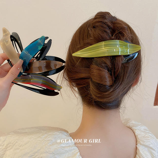 Vintage colorful acrylic large duckbill hair clips hair claw