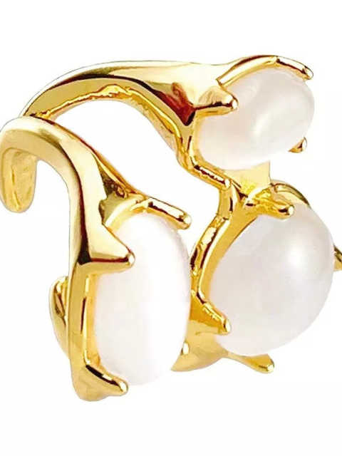 18K gold plated opal stone statement copper ear cuff(1pce price)