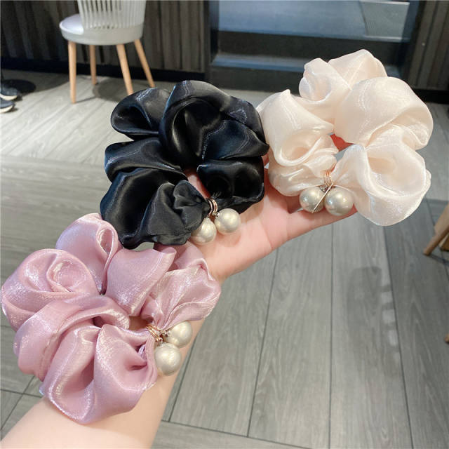 Large size plain color scrunchies