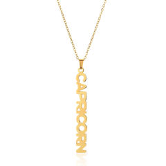 18K gold plated stainless steel zodiac pendant necklace