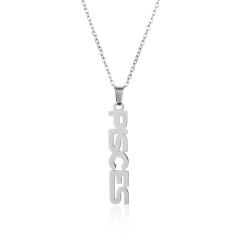 18K gold plated stainless steel zodiac pendant necklace