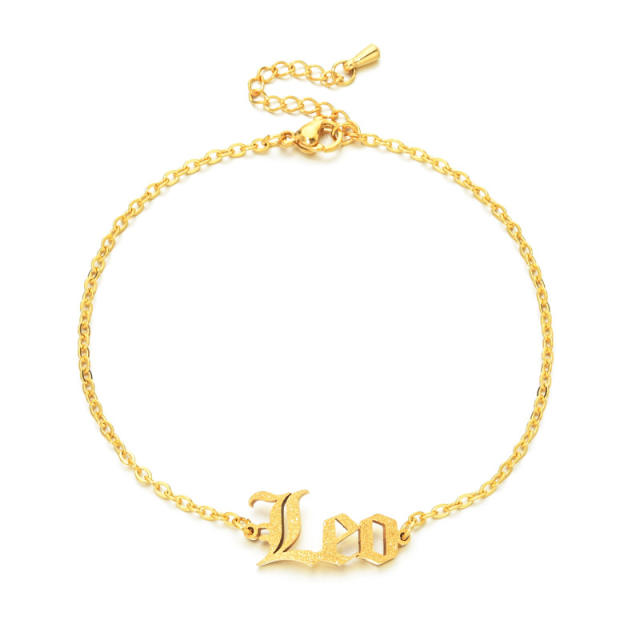 Frost zodiac stainless steel anklet