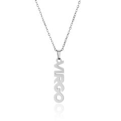 18K gold plated stainless steel zodiac pendant necklace