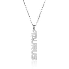 18K gold plated stainless steel zodiac pendant necklace