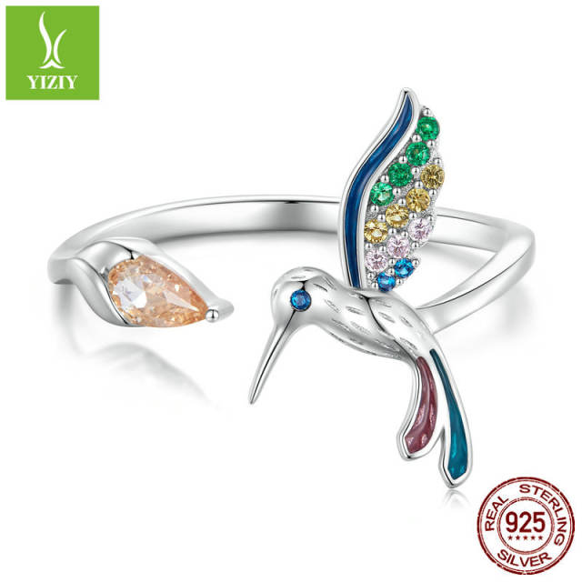 925 sterling silver hummingbird butterfly necklace rings