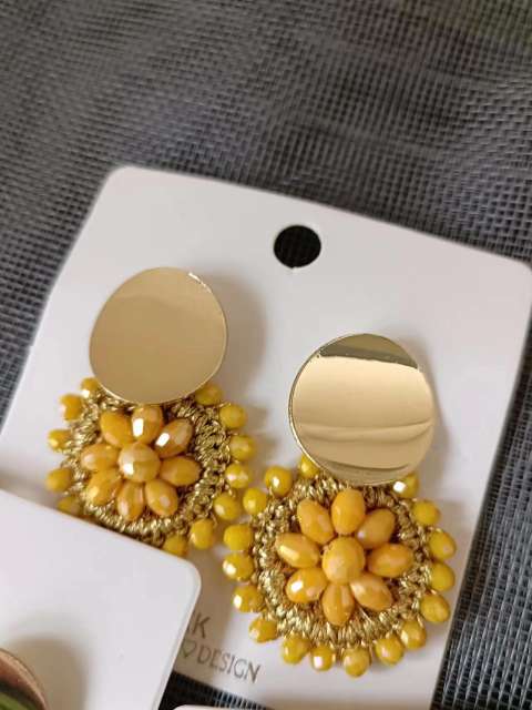Boho colorful bead handmade earrings