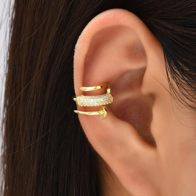 Personality diamond nail copper ear cuff(1pcs price)