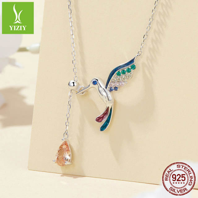 925 sterling silver hummingbird butterfly necklace rings