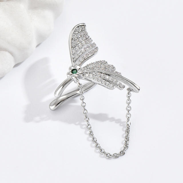 Luxury pave setting rhinestone diamond ear cuff(1pcs price)