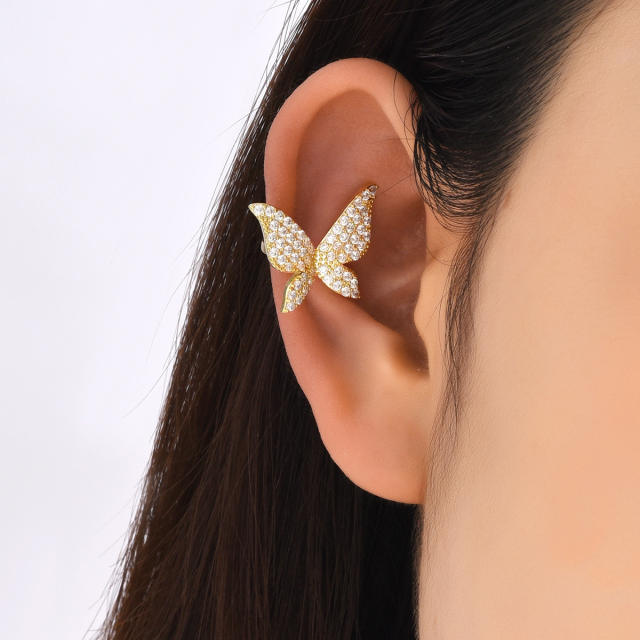 Diamond butterfly copper ear cuff(1pcs price)