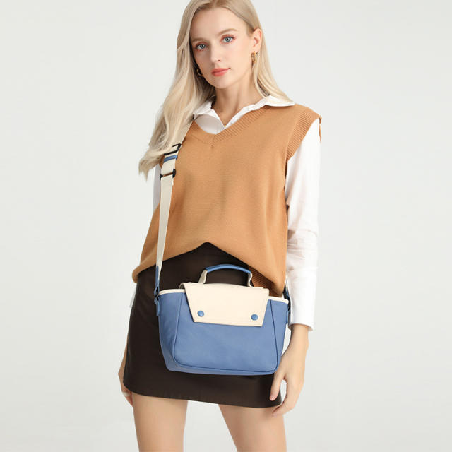 Casual color matching elegant crossbody bag