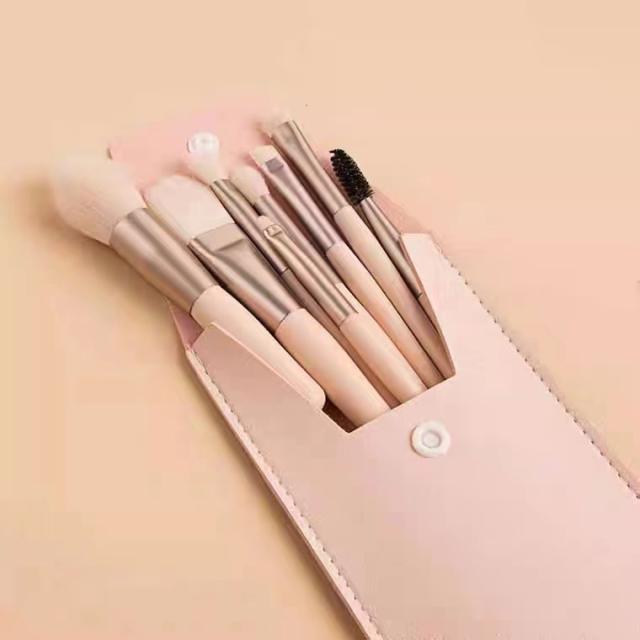 8pcs colorful makeup brushes set