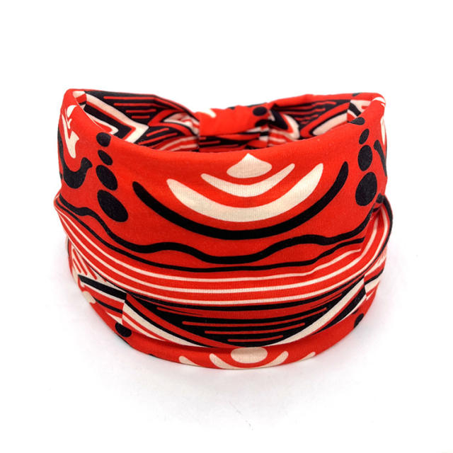 Africa pattern turban wide yoga headband