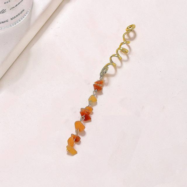 6pcs crystal stone alloy hair accessory for braids dreadlock accessories