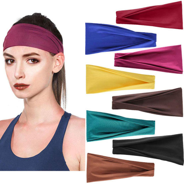 Summer fluorescent color sports yoga headband