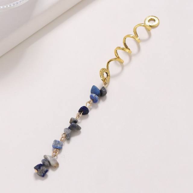 Personality crystal stone hair jewelry for braids dreadlock accessories