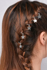 5pcs boho shell leaf cross charm hair accessory for braids dreadlocak accessories