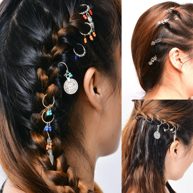 Personality color bead hair accessory for braids dreadlocak accessories
