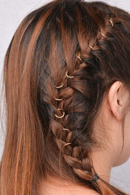 5pcs boho shell leaf cross charm hair accessory for braids dreadlocak accessories