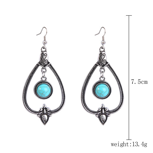 Boho turquoise vintage earrings