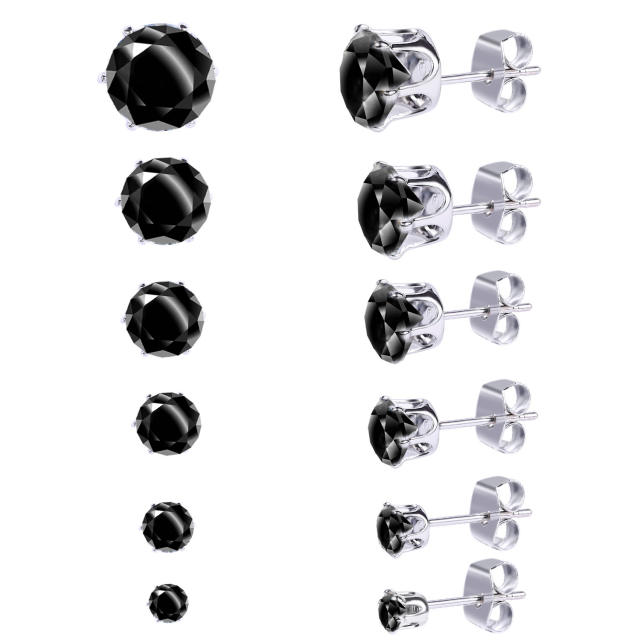 Hot sale 6pcs cubic zircon earring set