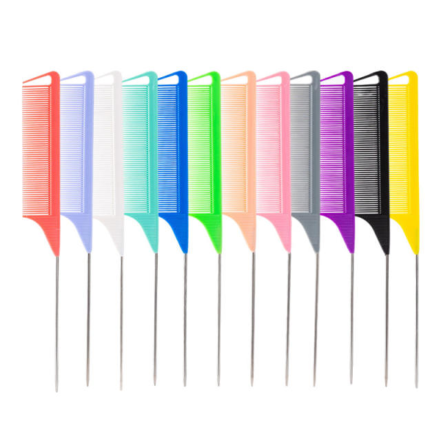 Colorful rat tail combs