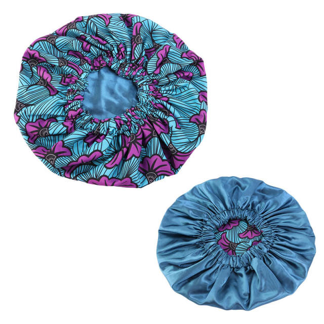 Africa patter jumbo satin bonnets