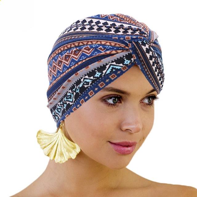 Boho pattern women bonnets