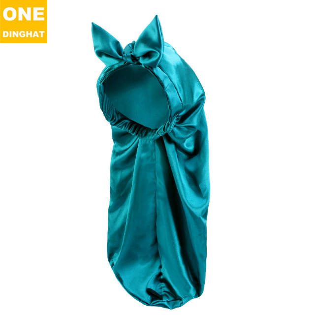 Amazon hot sale plain color satin bow bonnets